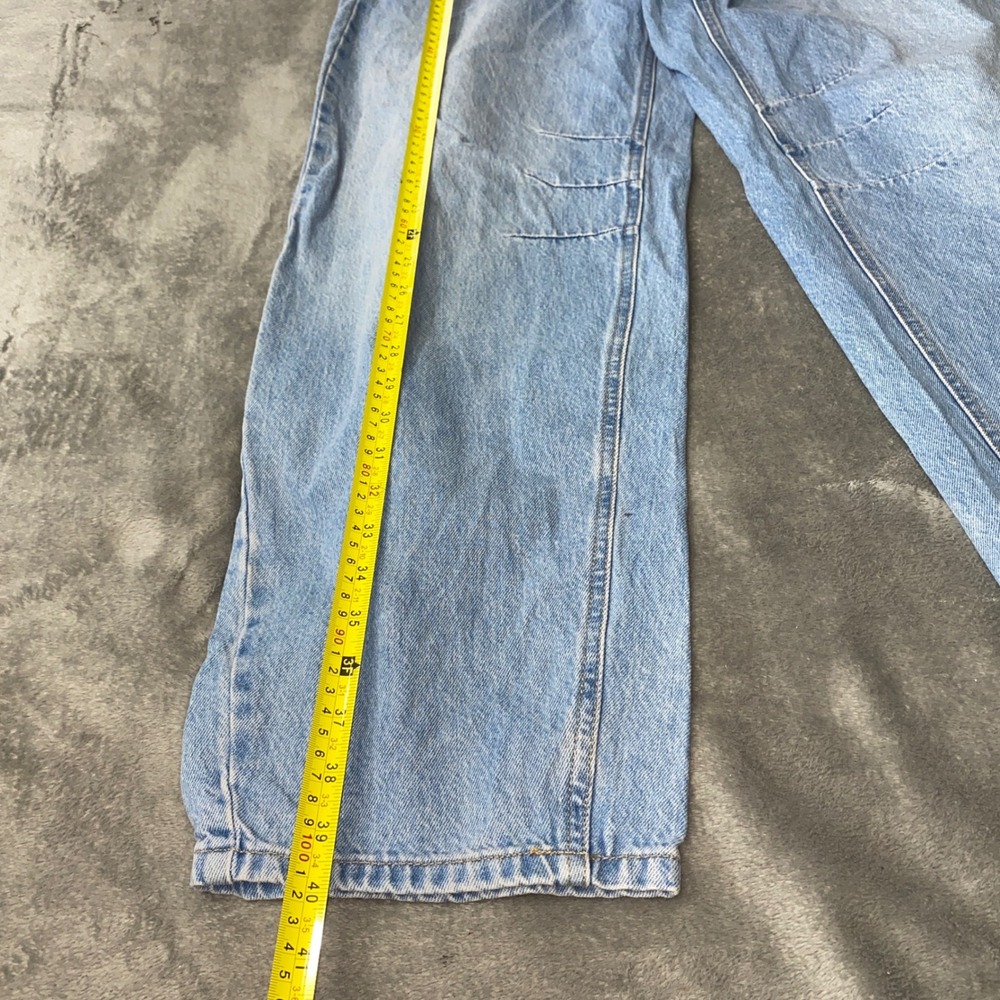 Wild Fable Barrel Jeans Women 6 Light Wash Blue High Rise Curved Leg Articulated - Picture 9 of 14